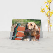幸せな第91誕生日のコッカースパニエルの挨拶状 カード (黄色い花)