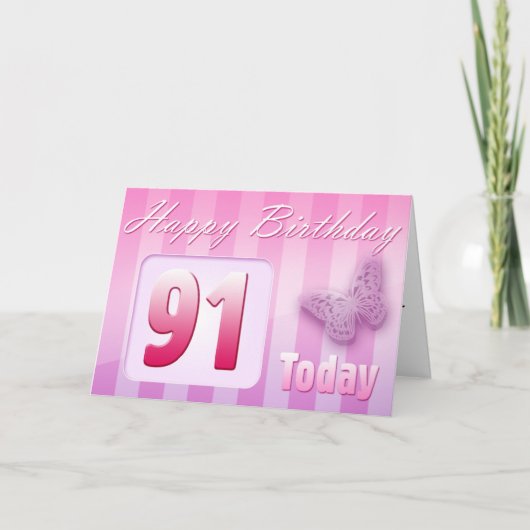幸せな第91誕生日の祖母の大叔母のお母さん カード (正面)