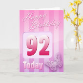 幸せな第92誕生日の祖母の大叔母のミイラ カード (黄色い花)