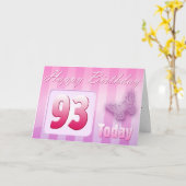 幸せな第93誕生日の祖母の大叔母のお母さん カード (黄色い花)