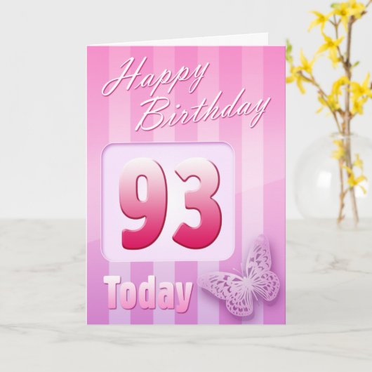 幸せな第93誕生日の祖母の大叔母のミイラ カード (黄色い花)