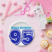 幸せな第95誕生日のパーソナライズな紙皿 ペーパープレート (パーティー)