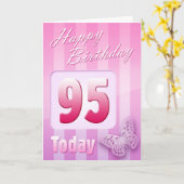 幸せな第95誕生日の祖母の大叔母のミイラ カード (黄色い花)