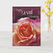 幸せな第98誕生日! カード (黄色い花)