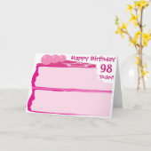 幸せな第98誕生日 カード (黄色い花)