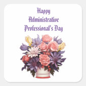 幸せな管理プロフェッショナルサンキューカード スクエアシール (正面)