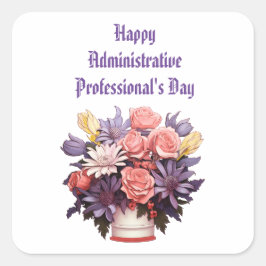 幸せな管理プロフェッショナルサンキューカード スクエアシール