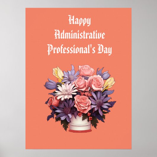 幸せな管理プロフェッショナルサンキューカード ポスター (正面)