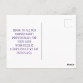 幸せな管理プロフェッショナルサンキューカード ポストカード (裏面)