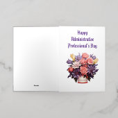 幸せな管理プロフェッショナルサンキューカード 箔グリーティングカード (外側レイダウン)