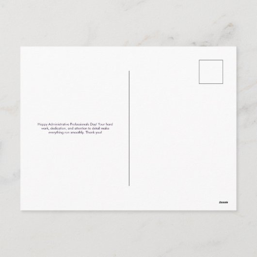 幸せな管理プロフェッショナルデイウォーター色 シーズンポストカード (裏面)