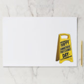 幸せな管理プロフェッショナル日の黄色の記号 ペーパーパッド (インサイチュ)