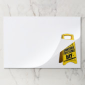 幸せな管理プロフェッショナル日の黄色の記号 ペーパーパッド (折り畳み)