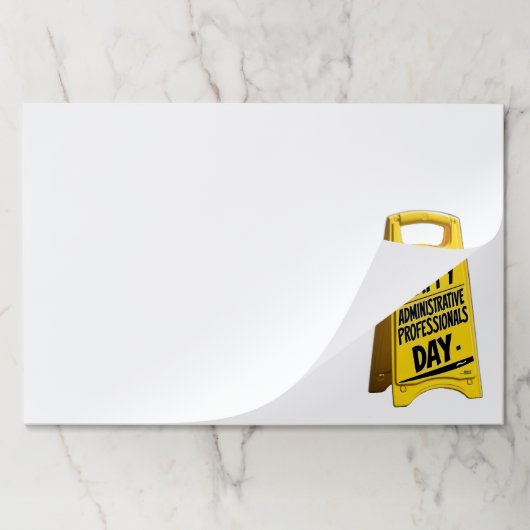 幸せな管理プロフェッショナル日の黄色の記号 ペーパーパッド (折り畳み)