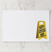 幸せな管理プロフェッショナル日の黄色の記号 ペーパーパッド (正面)