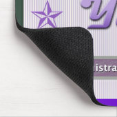 幸せな管理プロフェッショナル紫のストライプ マウスパッド (コーナー)