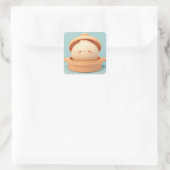 幸せな粘土の蒸し団子 スクエアシール (バッグ)