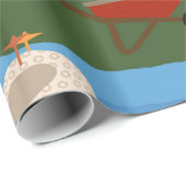 幸せな納屋周囲の庭動物(Med. & Lg.枚) ラッピングペーパー (ロールコーナー)