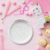 幸せな紙吹雪の点 ペーパープレート (パーティー)