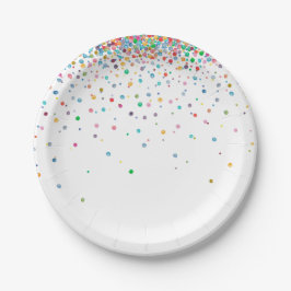 幸せな紙吹雪の点 ペーパープレート