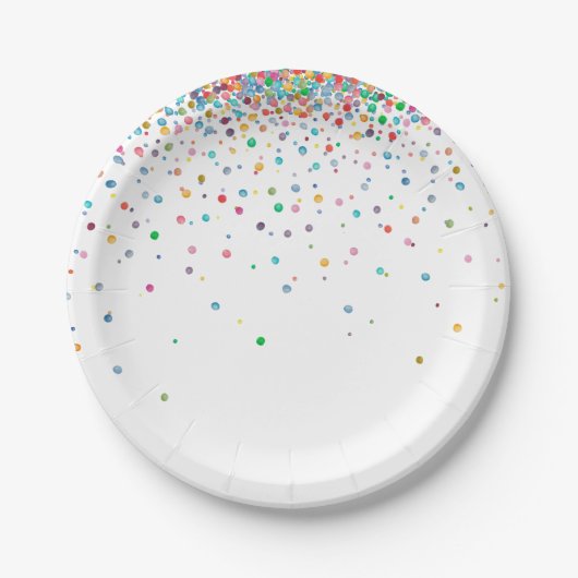 幸せな紙吹雪の点 ペーパープレート (正面)