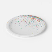 幸せな紙吹雪の点 ペーパープレート (アングル)