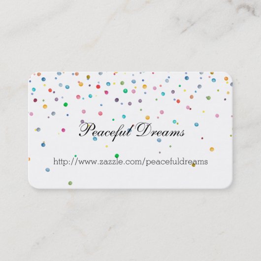 幸せな紙吹雪の点 名刺 (正面)