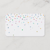 幸せな紙吹雪の点 名刺 (裏面)