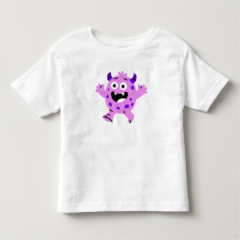 幸せな紫のモンスター キッズ トドラーTシャツ