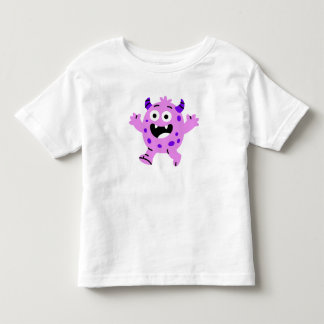 幸せな紫のモンスター キッズ トドラーTシャツ