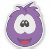 幸せな紫色のスニージー シール (正面)