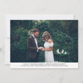 幸せな結婚のお知らせと披露宴招待状 招待状 (裏面)