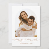 幸せな結婚の優雅なクリスマス写真カード 招待状 (正面)
