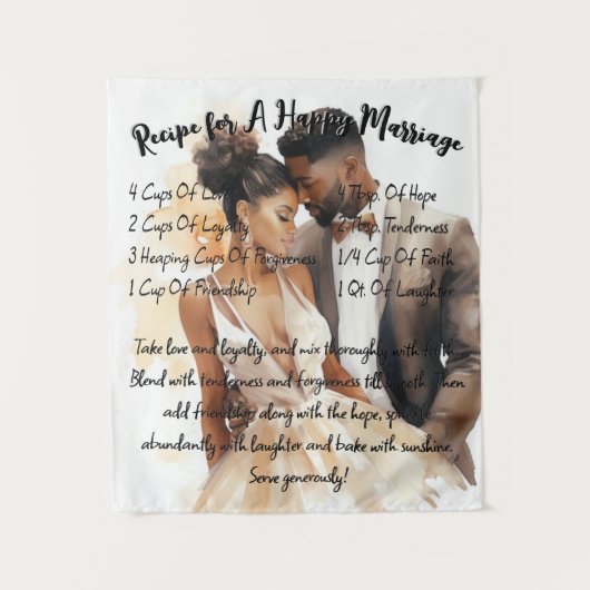 幸せな結婚の秘訣 ウェディングギフト タペストリー (正面)