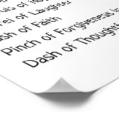 幸せな結婚の秘訣 新婚 グリーン ゴールド ポスター (角)