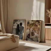 幸せな結婚の記念写真 キャンバスプリント