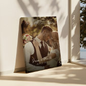 幸せな結婚の記念写真 キャンバスプリント