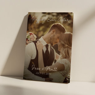 幸せな結婚の記念写真 キャンバスプリント