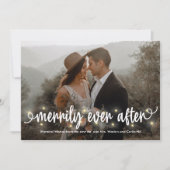 幸せな結婚の記念写真 ハガキ シーズンカード (正面)