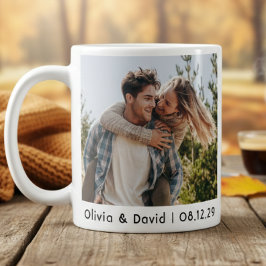 幸せな結婚カップルの写真 コーヒーマグカップ
