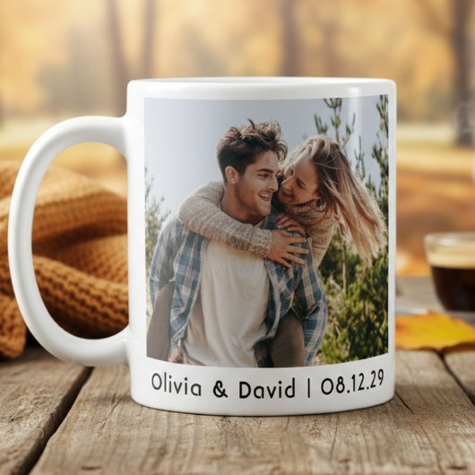 幸せな結婚カップルの写真 コーヒーマグカップ
