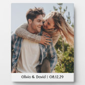 幸せな結婚カップルの写真 フォトプラーク (正面)
