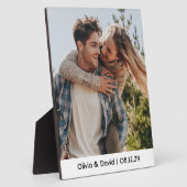 幸せな結婚カップルの写真 フォトプラーク (側面)