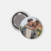 幸せな結婚カップルの写真 マグネット (正面/裏面)