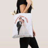 幸せな結婚カップルイラスト 永遠に幸せに トートバッグ (クローズアップ)