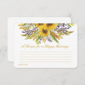 幸せな結婚カードのレシピを編集可能 エンクロージャーカード (正面/裏面)