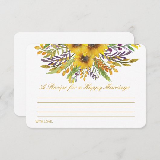 幸せな結婚カードのレシピを編集可能 エンクロージャーカード (正面/裏面)