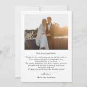 幸せな結婚式とクリスマス　エレガントなシンプル写真 シーズンカード (裏面)