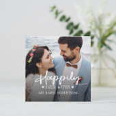 幸せな結婚式のカスタム写真 シーズンカード (スタンド正面)