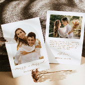 幸せな結婚式のクリスマス写真カード 招待状